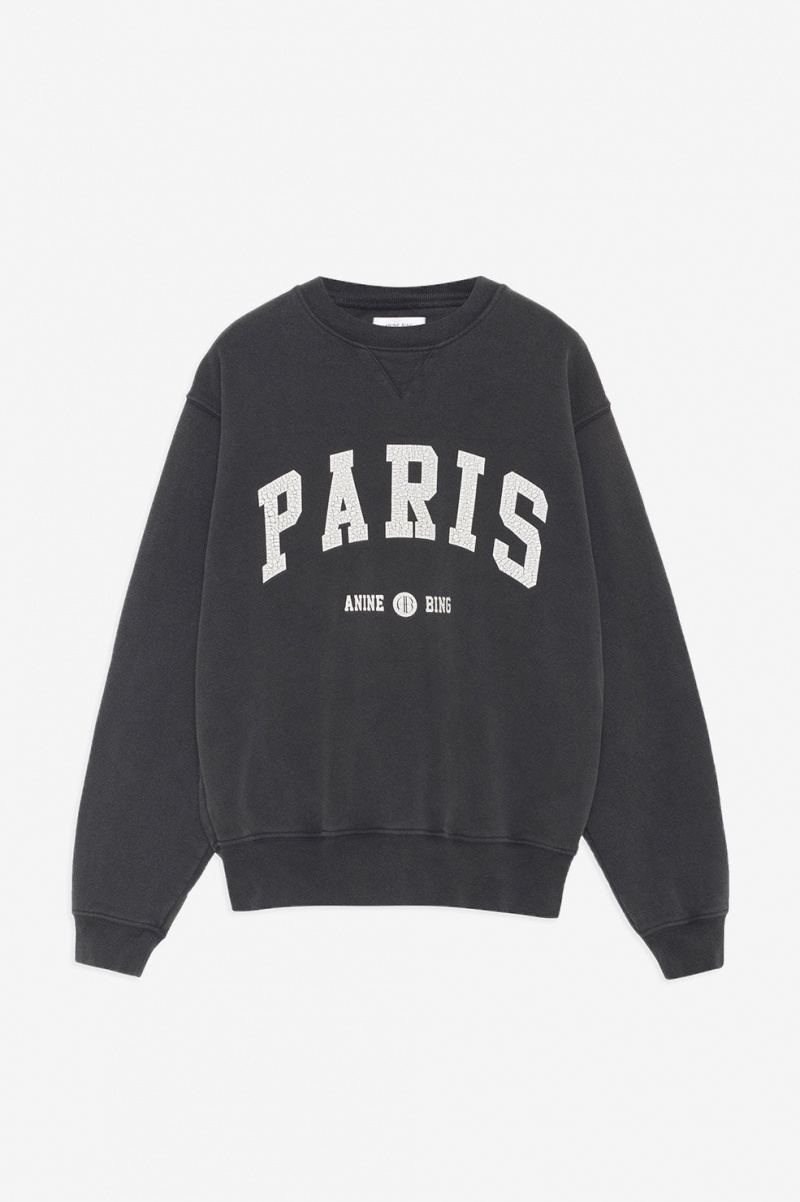 Sweat Anine Bing Ramona University Paris Noir Femme | LPC-2231618